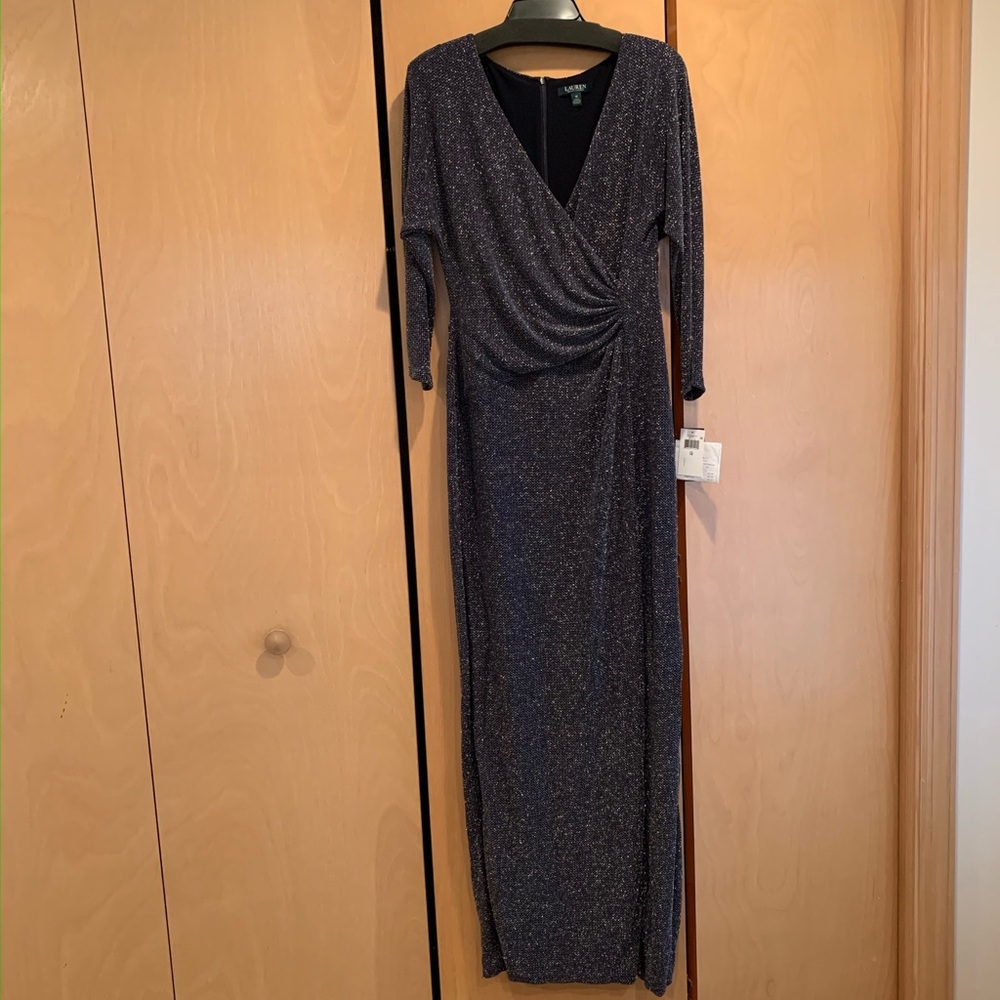 Ralph Lauren Navy and Silver Dress